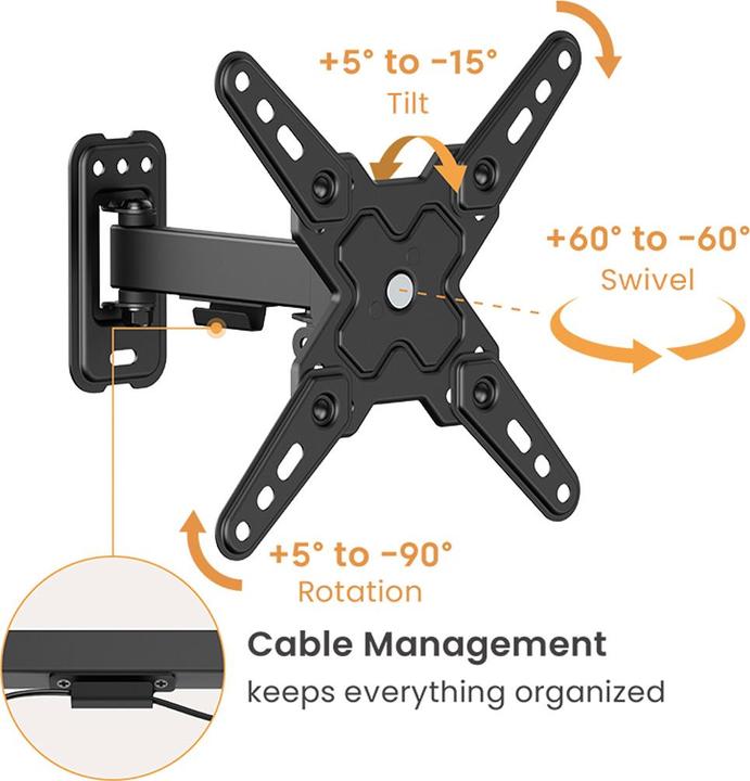 Image du produit Value Basic TV Wall Mount, 2 (Mur, 43", 20 kg)