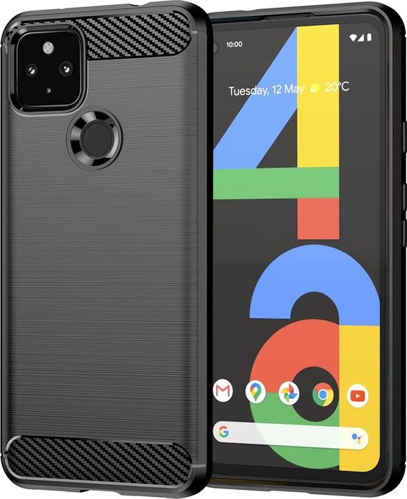 Actual product image Techsuit - Carbon Silicone - Google Pixel 4a 5G - Black (Google Pixel 4a 5G, Google Pixel 5 XL)