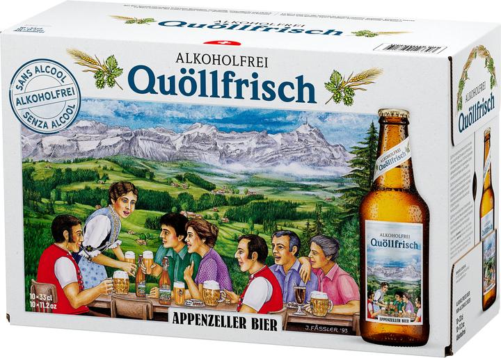 Produktbild Brauerei Locher Bier Quöllfrisch alkoholfrei 10 x 0.33 l (10 x 33 cl)