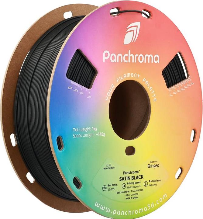 Produktbild Polymaker Panchroma™ PLA Satin (PLA, 1.75 mm, 1000 g, Schwarz)