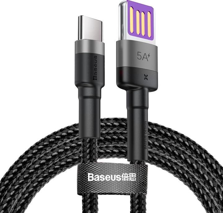 Actual product image Baseus Cafule HW Quick Charging Data cable USB Double-sided Blind Interpolation For Type-C 40W 1m Gray b... (1 m, USB 3.2 Gen 2, 40 W)