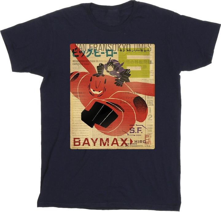 Produktbild Disney Big Hero 6 Baymax Flying Baymax Newspaper TShirt Jungen (104)