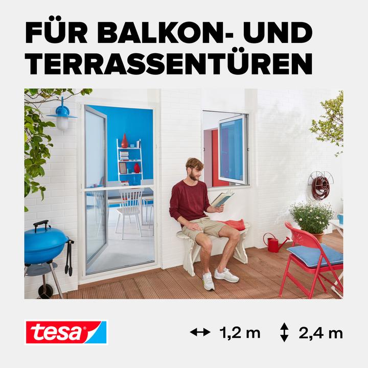 Actual product image tesa Insect screen Alu COMFORT for doors, XL insect screen (120 x 240 cm)