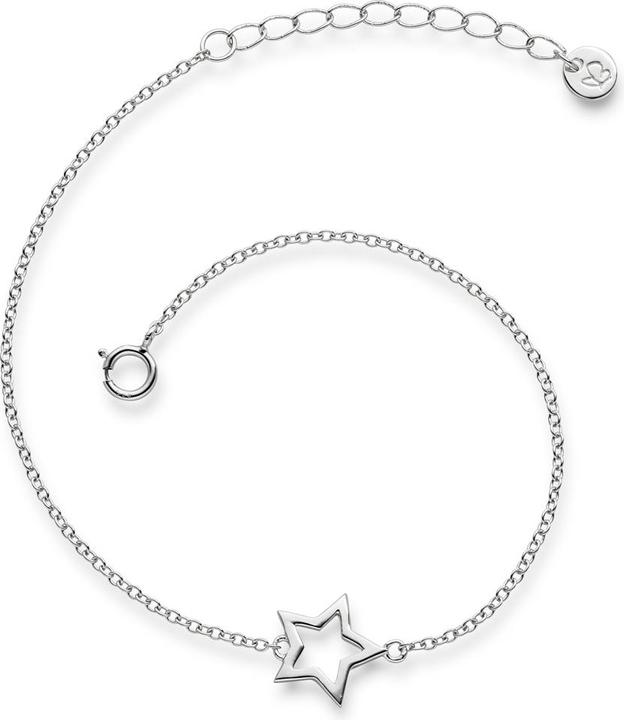 Immagine prodotto Glanzstücke München Stella da donna in argento 17,0 cm di lunghezza base + 3,0 cm di estensione - 5978 (17 cm, Argento)