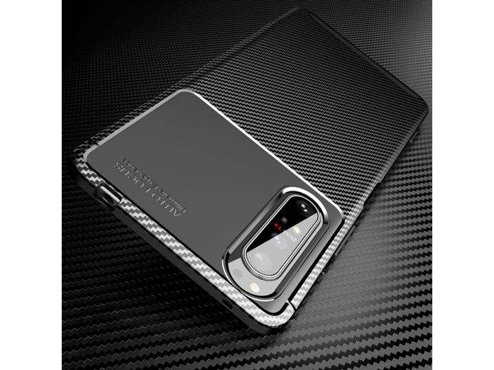 Produktbild Screenguard Sony Xperia 5 II Hülle Carbon Design TPU Case (Sony Xperia 5 II)
