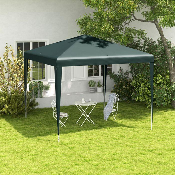 Immagine prodotto Swisshandel24 Padiglione 2,7x2,7 m tenda per feste padiglione da giardino tensostruttura da giardino in acciaio (270 cm, 270 cm)