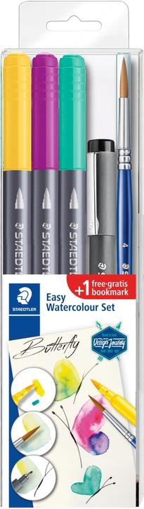 Image du produit Staedtler 3001, Boîte Transparente Avec Set Mixte, Butterfly (Magenta, Jaune, Turquoise, 1 x)