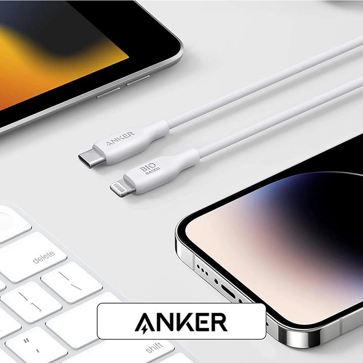 Actual product image Anker 541 Eco-friendly Bio-TPU, C-LTG, 3ft (0.91 m, USB 3.0)