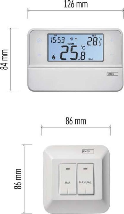 Produktbild Emos OpenTherm Raumthermostat P5616OT, programmierbar, kabellos