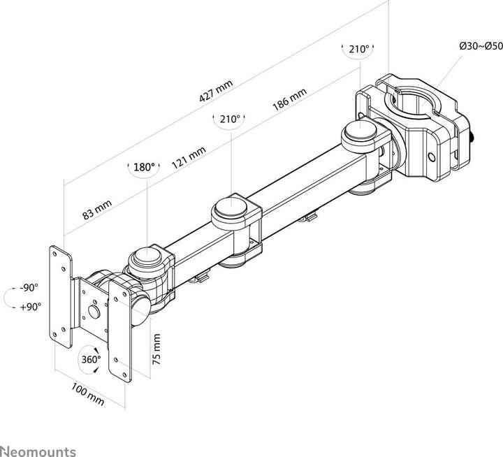 Actual product image Neomounts FPMA-WP300BLACK (Table, 30")