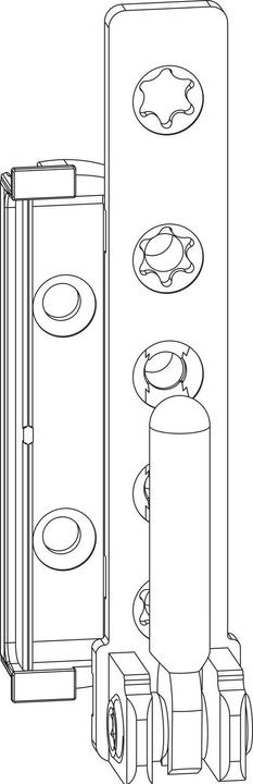 Image du produit Maco Palier d'angle DT160, 12/18 mm, gauche, 160 kg, argent (227477)
