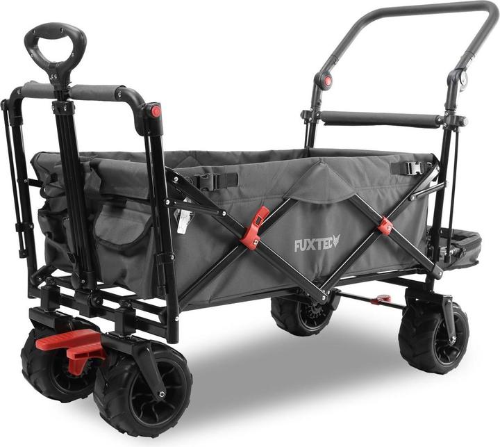 Produktbild Fuxtec Strand-Bollerwagen FX-CTB800 mit UV-geschütztem Sonnendach,Schiebegriff & Innenraumverlängeru