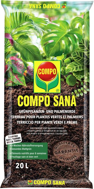 Produktbild Compo SANA Grünpflanzen- und Palmenerde - torffrei (20 l, Erde ohne Torf)