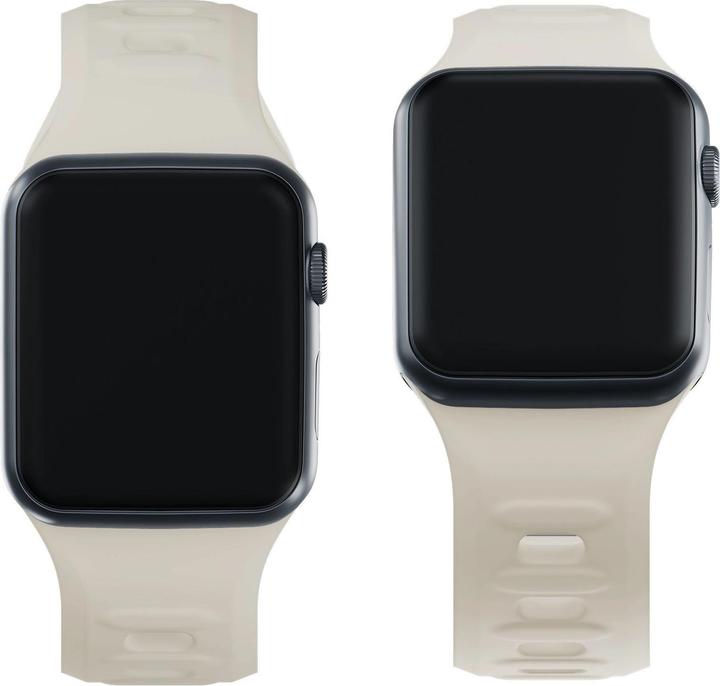Actual product image 3MK Silicone Watch Strap beżowy/beige dla Apple Watch 38/40/41mm (Silicone, Stainless steel)