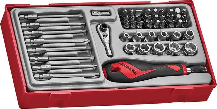 Actual product image Teng Tools Hexagonal, Phillips, Slotted, Torx Bits Driver Set, Alloy Steel, 49-Piece (Port, Pin-torx)