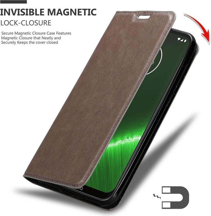 Actual product image Cadorabo Book Invisible Magnet Cover (Motorola Moto G7, Motorola Moto G7 Plus)