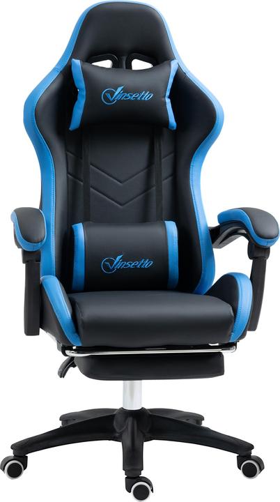 Actual product image Outsunny Gaming chair Office chair with lumbar cushion, headrest, with footrest