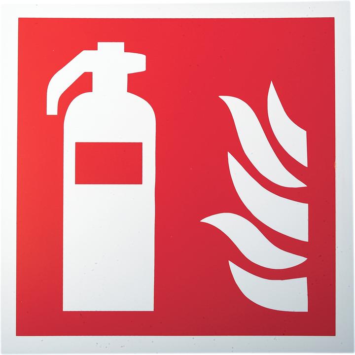 Image du produit Rs Pro Panneau de signalisation en plastique Extincteur Rouge/Blanc