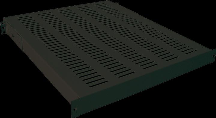 Image du produit LogiLink 48,30cm (19") Tablette pour charges lourdes, 1 UH (P)600 mm, noir (RAL9005), pour armoires réseaux