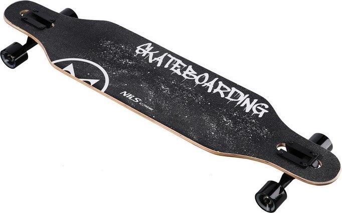 Actual product image Nils Longboard Skull Wood Skate Extreme (40.55")