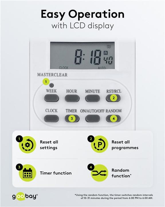 Actual product image Goobay Timer