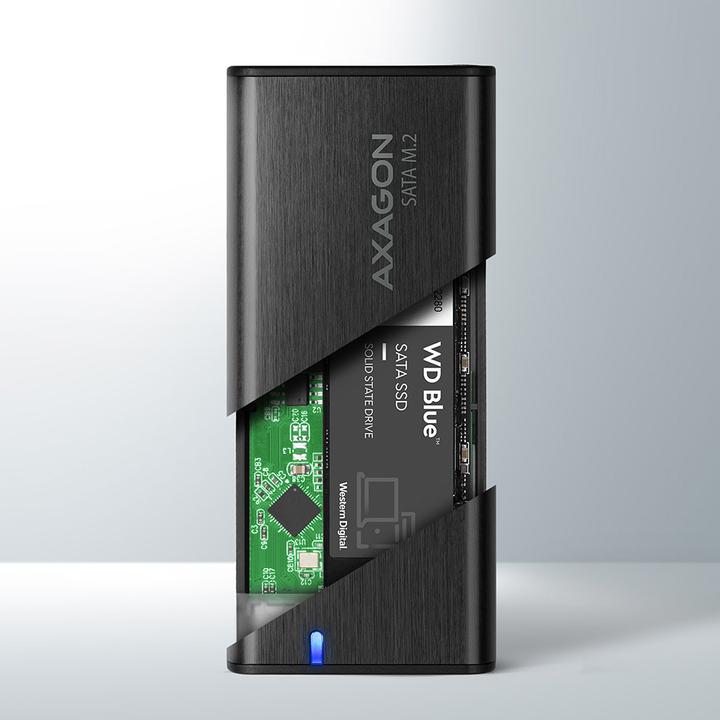 Produktbild Axagon EEM2-SBC externes Gehäuse für M.2 SSDs USB-C 3.2 Gen 2 (M.2 2280)