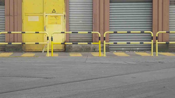 Rs Pro Parapetto di sicurezza in acciaio giallo/nero Barriera di sicurezza