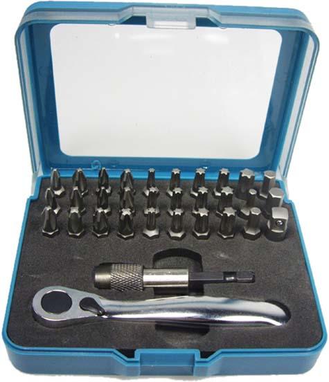 Image du produit Makita P-79790 Jeu de cliquets + embouts 32 pièces (3.0, 4.0, 5.0, 6.0, PH1, PH2, PH3, PZ1, PZ2, PZ3, T10, T15, T20, T25, T27, T30, T40)