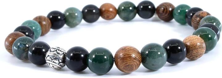 Actual product image Balibay Sabit (20.50 cm, 925 Sterling silver, Wood, Agate, Gemstone, Obsidian, Tourmaline)