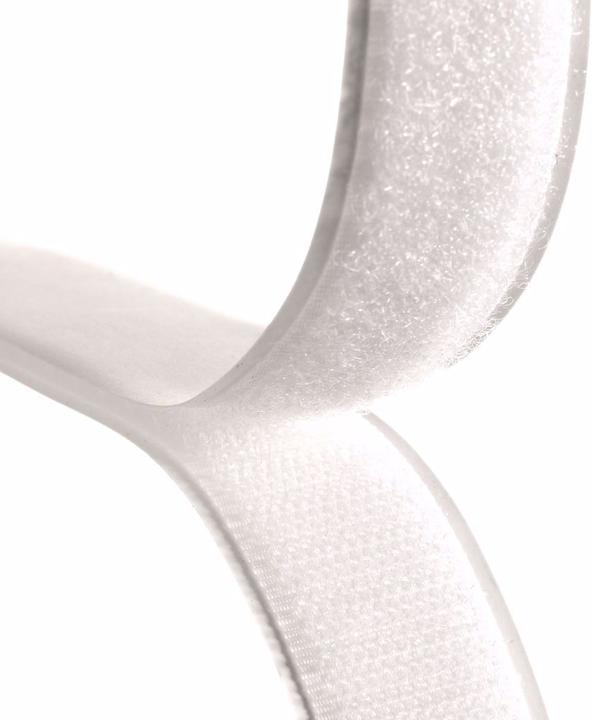 Rs Pro Druckverschluss Klettband, 50mm x 5m, Weiss (50 mm)