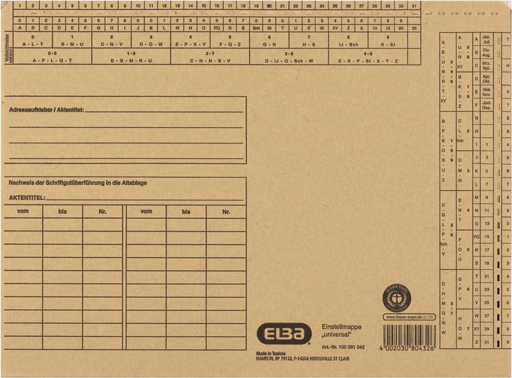 Actual product image Elba Universal setting folders, packed of 50 pieces (A4, 1 x)