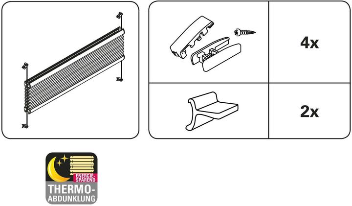 Actual product image Gardinia Concept honeycomb pleated blind 70 x 130 cm, white (70 x 130 cm)
