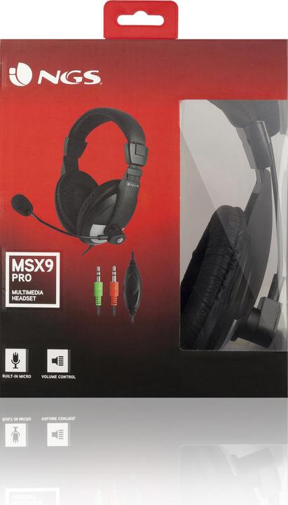 Immagine prodotto NGS MSX9 Pro Cuffie ad archetto cablate chiamate/musica Nero (Cablato)