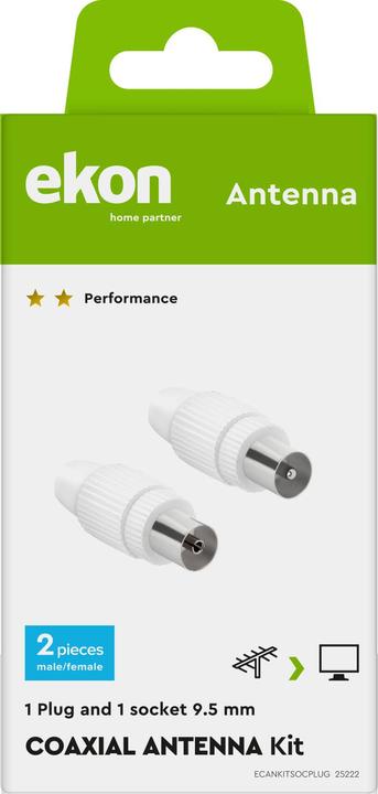 Immagine prodotto Ekon Kit di connettori per antenne SAT (Cavi antenna)