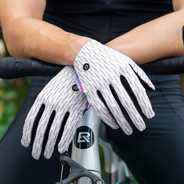 Produktbild Rockbros MTB cycling gloves size: M - white and black (M)
