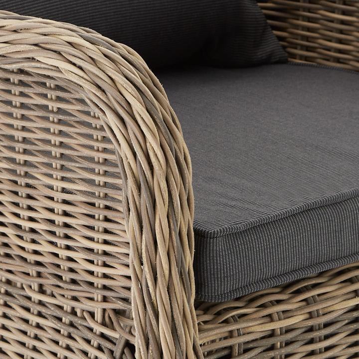 Actual product image tectake 2 Garden chairs in luxury rattan with cushions