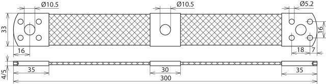 Immagine prodotto Dehn Striscia di collegamento Al 50mm L 300 mm m. 377115