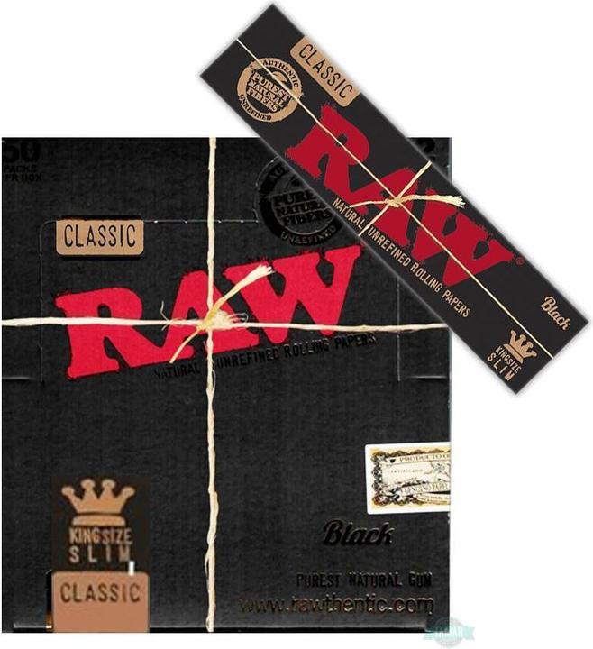 Produktbild RAW Black Papers King Size Slim Extra Fine Box