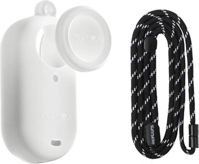 Actual product image Sunnylife Silicone case with a leash for Insta360 GO 3S (white)