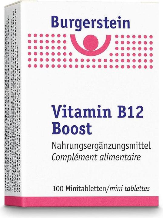 Label énergétique Burgerstein Boost de la vitamine B12 (100 pièce(s), Cachets, 27 g)