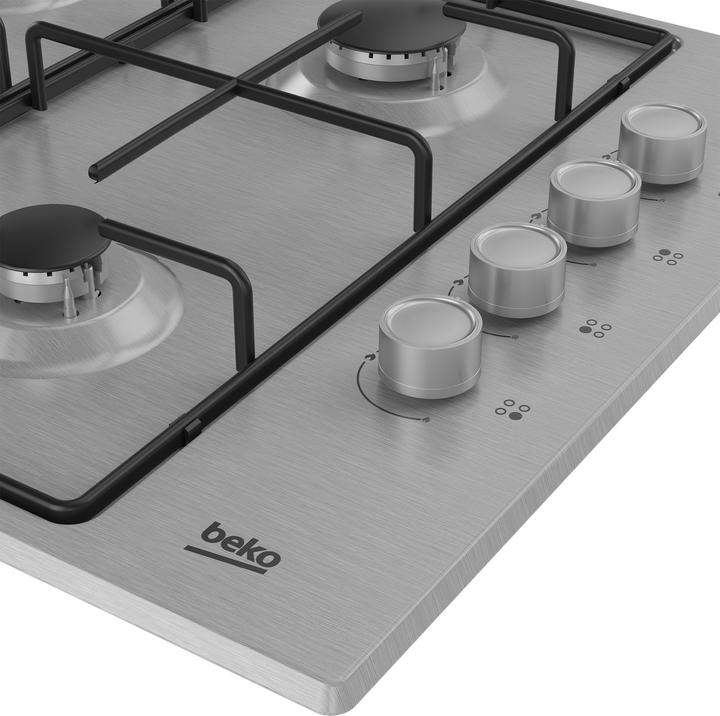 Immagine prodotto Beko HIBG64120SX Piano cottura in acciaio inossidabile a gas integrato 4 Zone