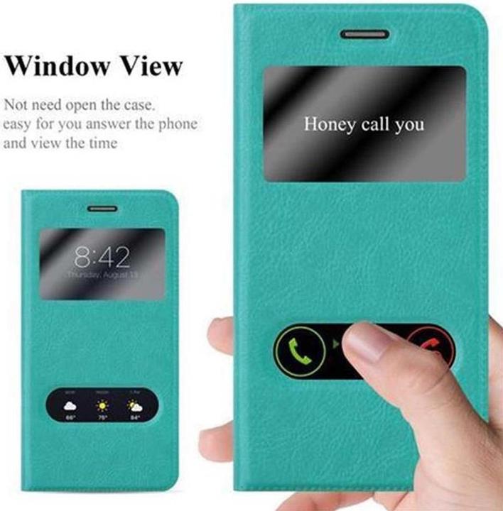 Produktbild Cadorabo Book mit View Doppelfenster Cover (Motorola Moto G4 Plus, Motorola Moto G4)