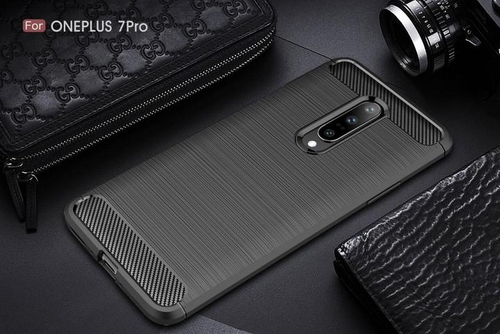 Produktbild Screenguard OnePlus 7 Pro Hülle Carbon Brushed Soft TPU (OnePlus 7 Pro)