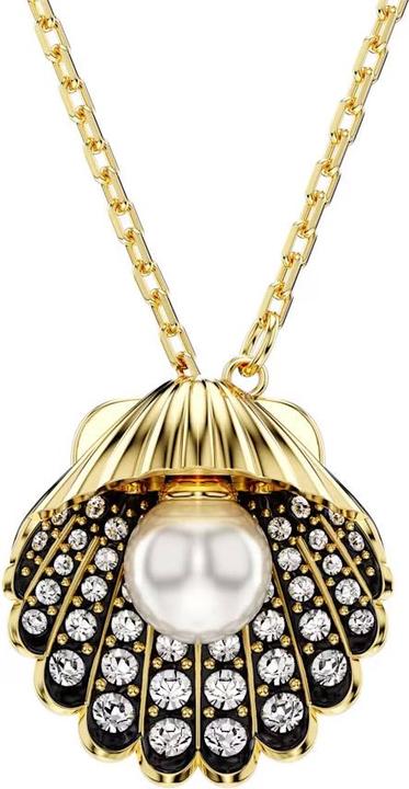 Immagine prodotto Swarovski Collana Idyllia Y con perla di cristallo e conchiglia in oro bianco (Metallo Swarovski)