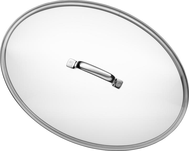 Productafbeelding WMF Vispan Ovale Smoorpan 38cm Deksel Inductie Roestvrij Staal Gecoat (26 cm, Koekenpan, Roestvrij staal)