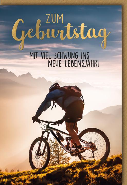 Actual product image Braun + Company Birthday card mountain bike (1 pcs.)