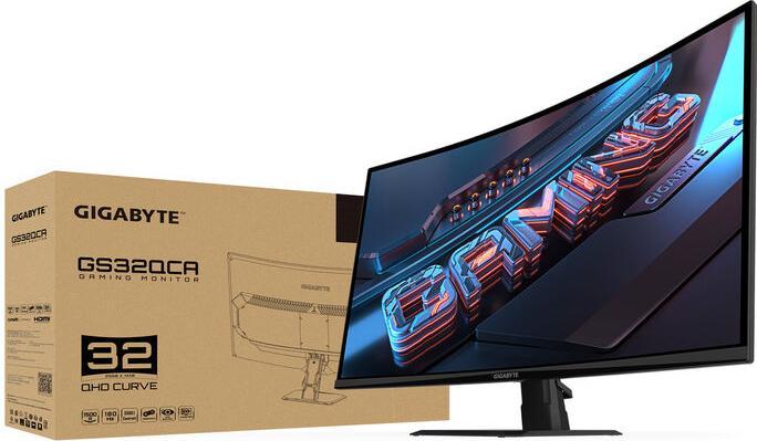 Actual product image Gigabyte Dis 32 GBT GS32QCA QHD 180Hz IPS Curved (2560 x 1440 pixels, 31.50")