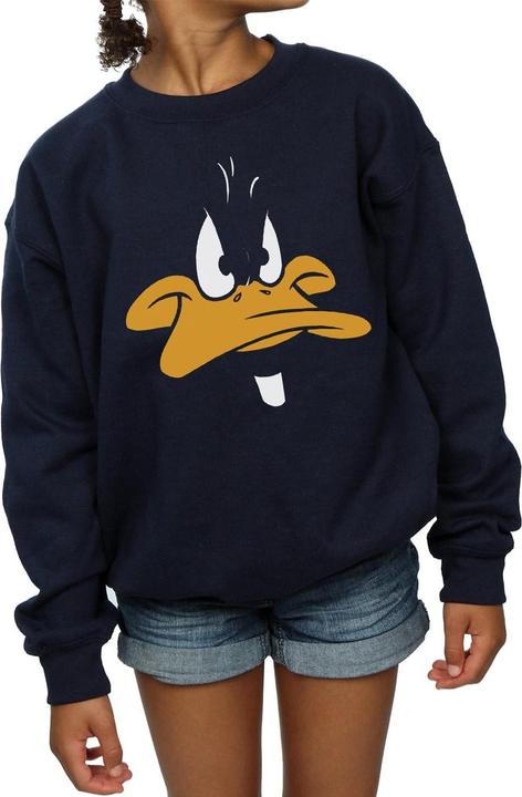Produktbild Looney Tunes Daffy Duck Big Face Sweatshirt Mädchen (152, 158)