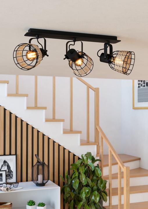 Actual product image EGLO Ceiling light ANWICK 1 3x E27 Black/Brown (E27)