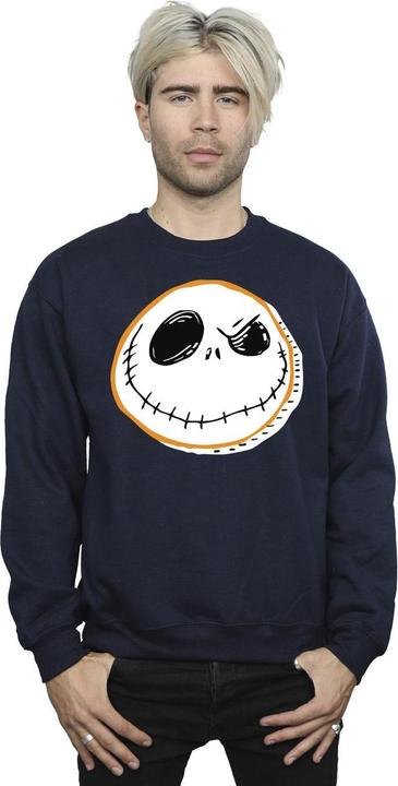 Actual product image Disney Mens The Nightmare Before Christmas Jack Face Sweatshirt (S)